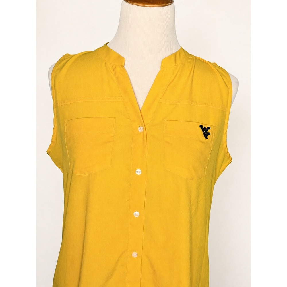 UG Apparel Top Women Medium Yellow WVU West Virginia University Sleeveless top